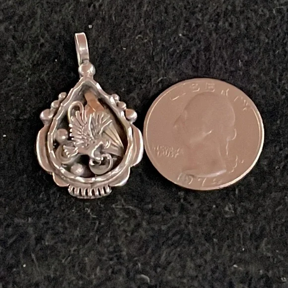 Sterling Eagle Pendant - Picture 2 of 3